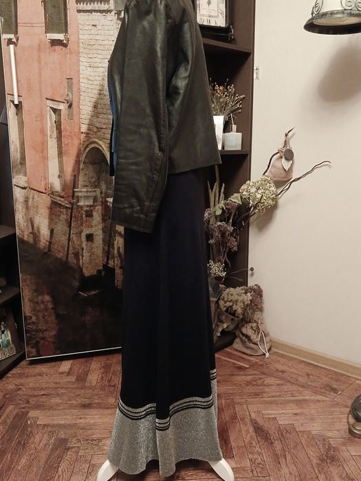 Спідниця максі в'язана довга трикотаж з люрексом