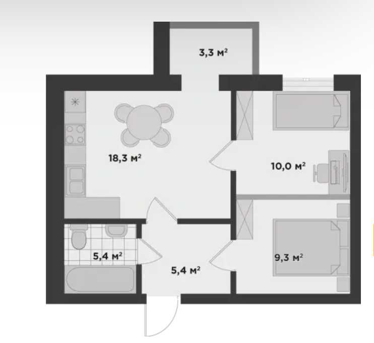 Буча 2к квартира з газом, поверх 2. ЖК Millennium State