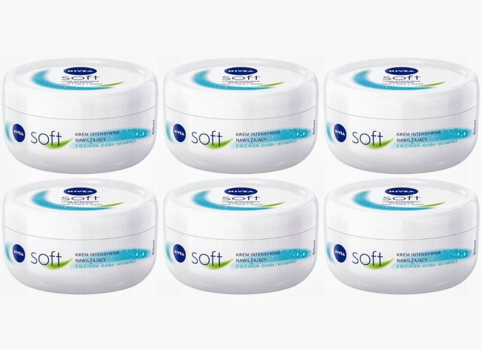 Nivea Soft krem wielozadaniowy do twarzy i ciała 300 ml. 6 szt.