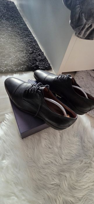 Skórzane eleganckie  buty Ryłko r 44