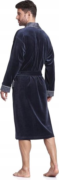 Aksamitny szlafrok męski