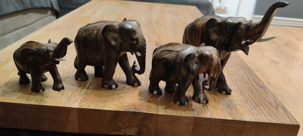 Hebanowe słoniki 4szt, 792g