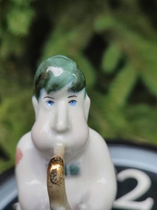 Porcelanowa figurka Saksofonista Rzadko spotykana ZSRR Połonne
