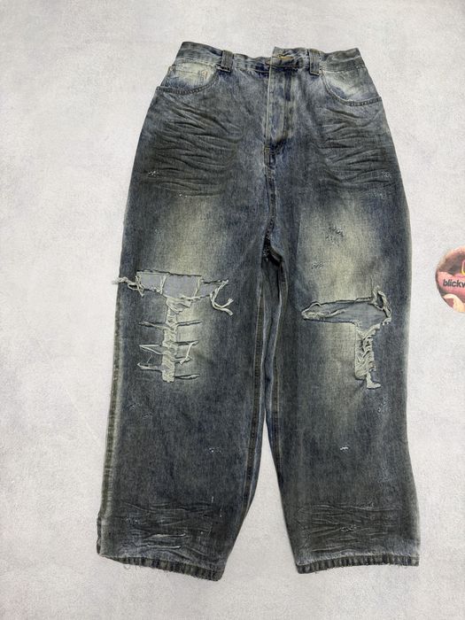 штаны джинсы Balenciaga type destress jeans M L vetements rick owens