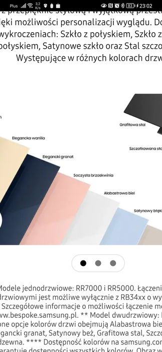 Panel do Samsung