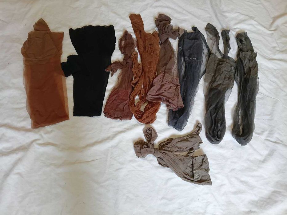 Нейлоновые винтажные чулки с полоской размер 4/5