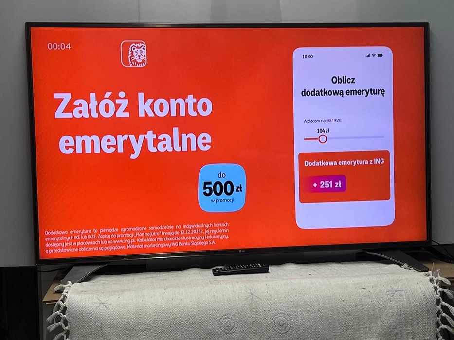 LG 55" LED Smart Tv WiFi  DVB -T2 HEVC-265