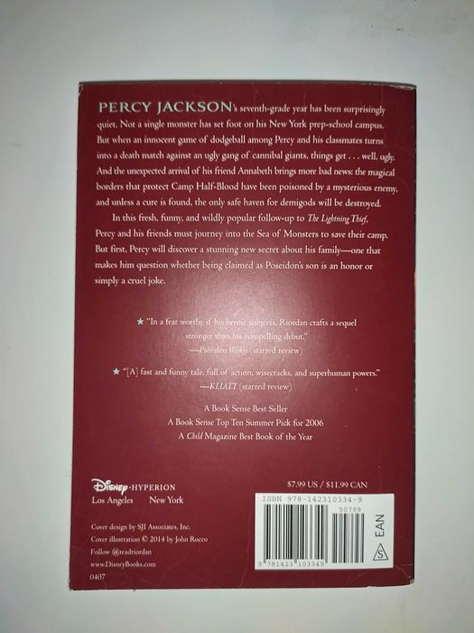 Livro Percy Jackson & the Olympians: The Sea of Monsters (Em Inglês)