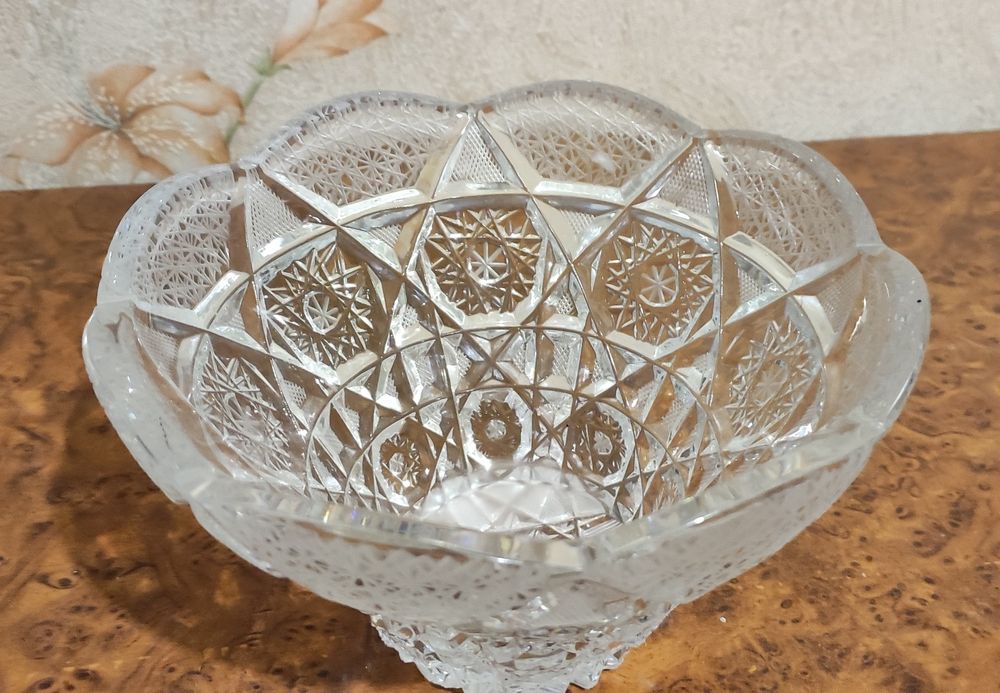 Большие салатники хрустальные