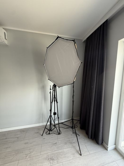Zestaw oświetleniowy Godox SL100D + softbox z gridem + SmallRing RGB