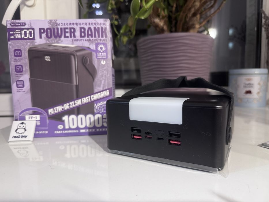 Заряджай ноутбук!Павербанк Remax FP-1 100000 mAh 27W, PD/QC