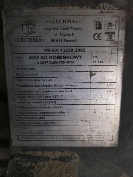 Kominek, wklad kominowy