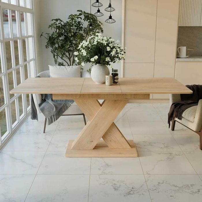 Раскладной кухонный обеденный стол трансформер на кухню. Стіл обідній