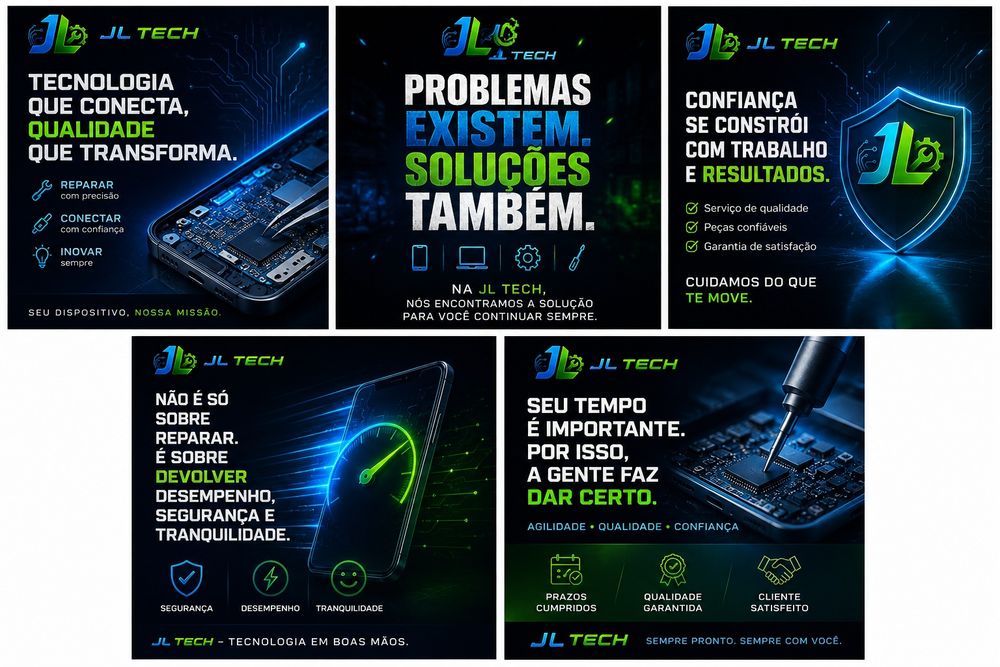 Reparos Rápidos e Confiáveis com a JL Tech. Ou, outra opção: Devolva Vida ao Seu Equipamento com a JL Tech.