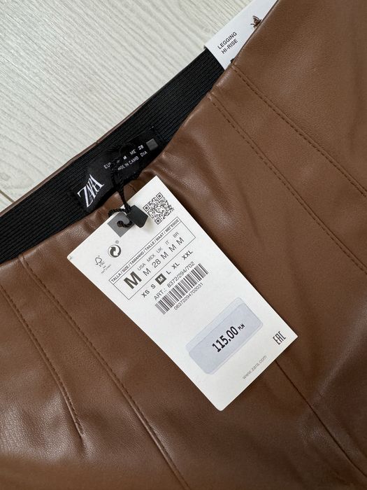 Штани Легинсы з екошкіри Zara розмір М