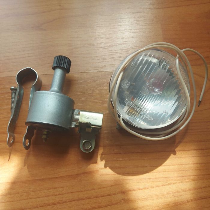Zestaw rowerowy lampa +dynamo PRL