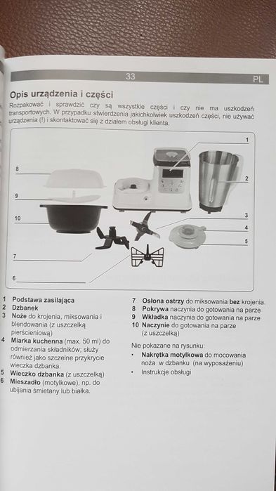 Multifunkcyjny Robot Kuchenny Nowy Elite Cook