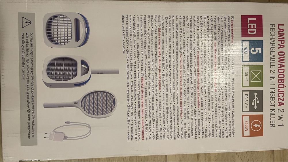 Lampa Łapka Owadobójcza 2 W 1 Usb Mk111 Dpm model MT02