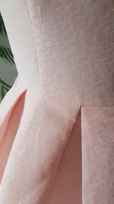 Sukienka wizytowa, na wesele, randkę, pudrowy róż, A. Rudzka,  r.38