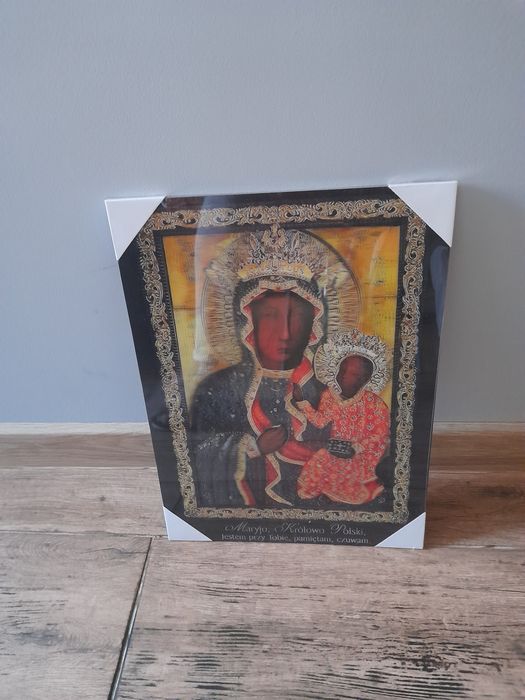 Trójwymiarowy  obraz Matki Boskiej Czestochowskiej