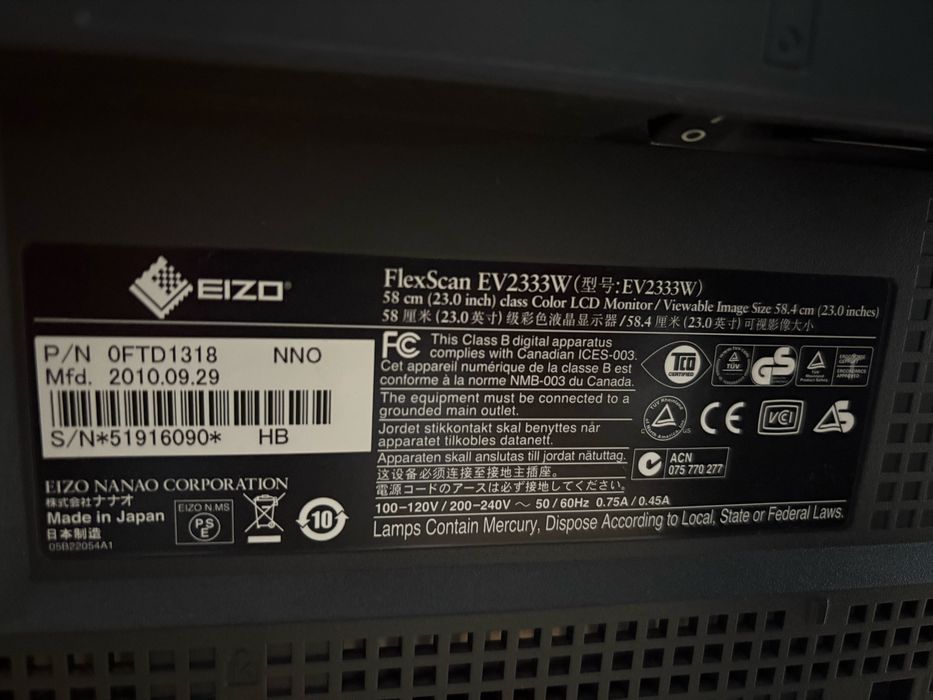 Monitor EIZO - FlexScan EV2333W (uszkodzony)