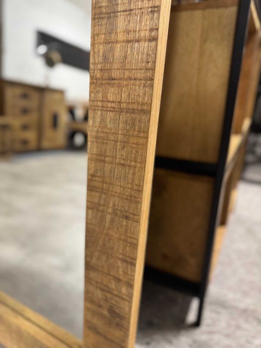 Piękne Duże drewniane lustro mango styl LOFT 180x90cm od MangoMeble