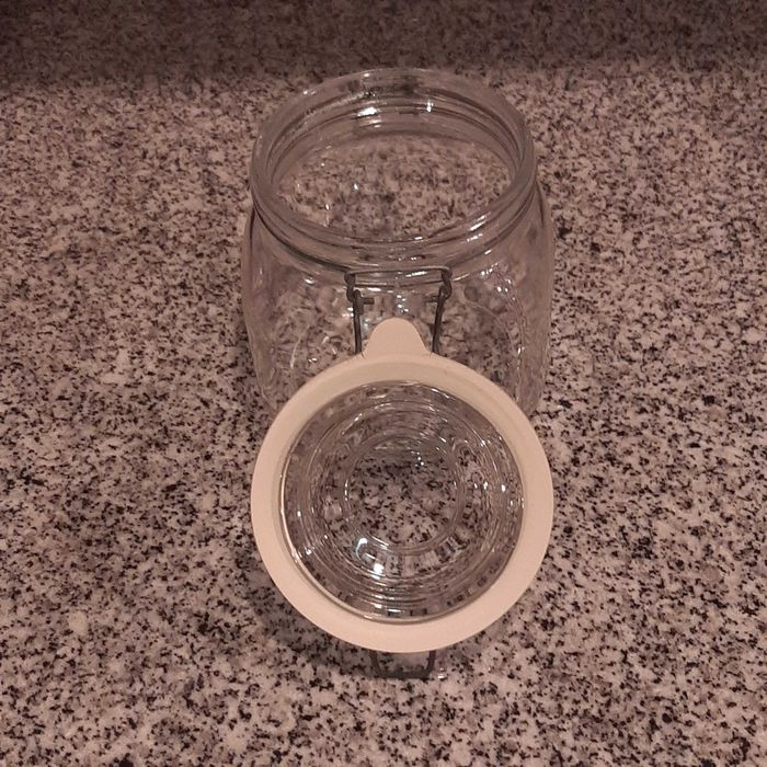 Frasco Vidro Hermético Transparente 0.5L