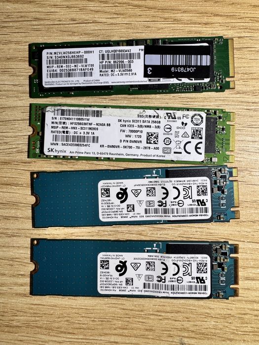 Накопичувачі SSD m.2 256 GB , 512 GB .