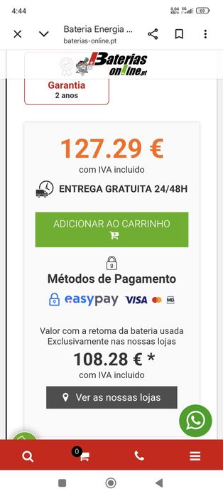 Bateria descarga lenta 80 amp recarregamento automático como  nova pouco uso