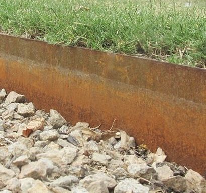 Obrzeża stalowe - stal nierdzewna, , stal corten, stal ocynkowana