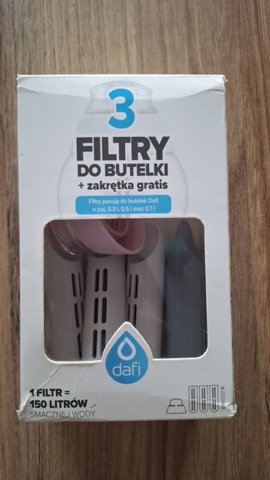Filtr do wody butelki 4 szt  + Zakrętka liliowa Nowe