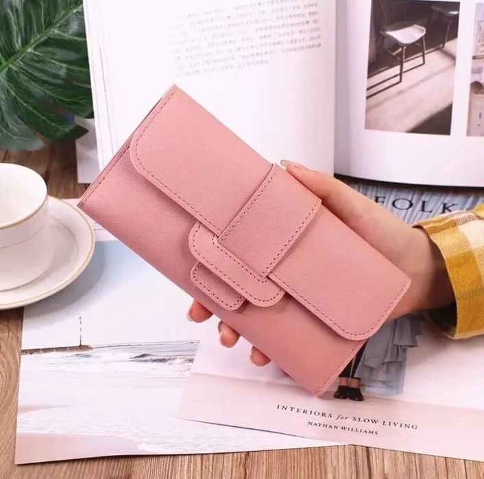 Nowy damski portfel różowy