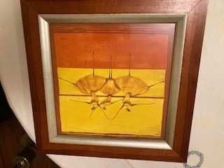 Obraz malowany, sygnowany ONA