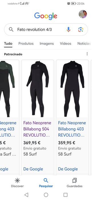 Fatos surf (Billabong furnace chest zip NOVO! 4/3 novo  size MT