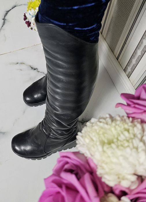 Ботфорти чоботи сапоги з натуральної шкіри