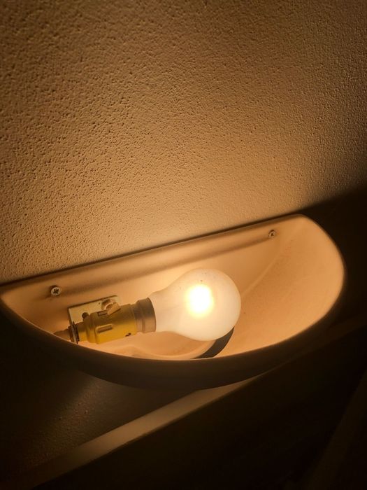 Lote de 12 apliques de parede brancos, meia-lua