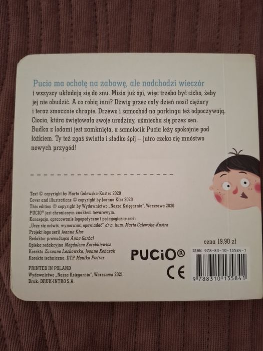 Książeczka "Pucio mówi dobranoc"