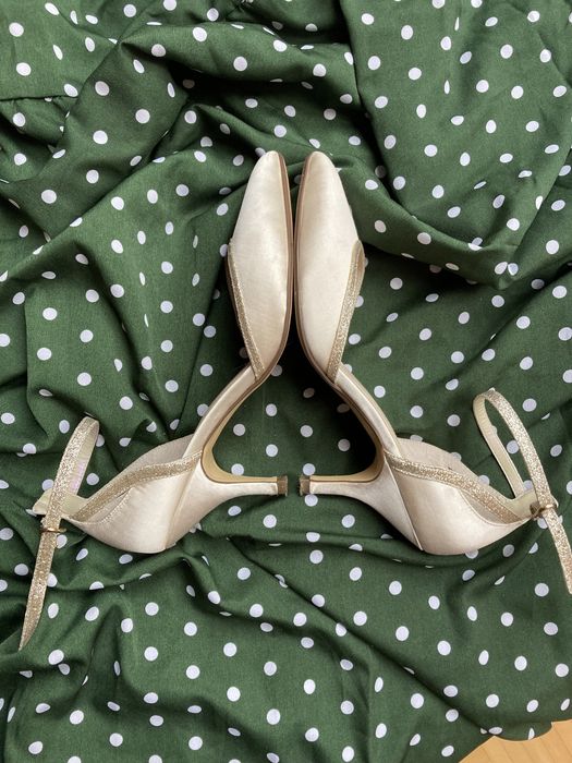 Buty ślubne ecru satynowe roz 39 roz 40