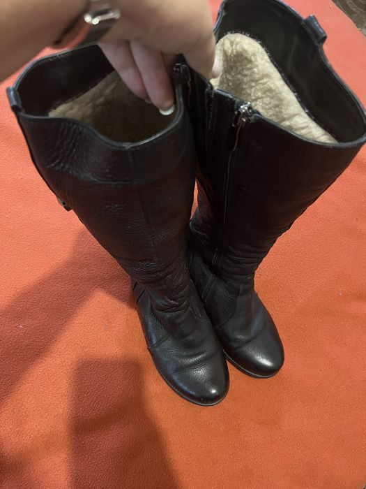 Шкіряні зимові сапожки