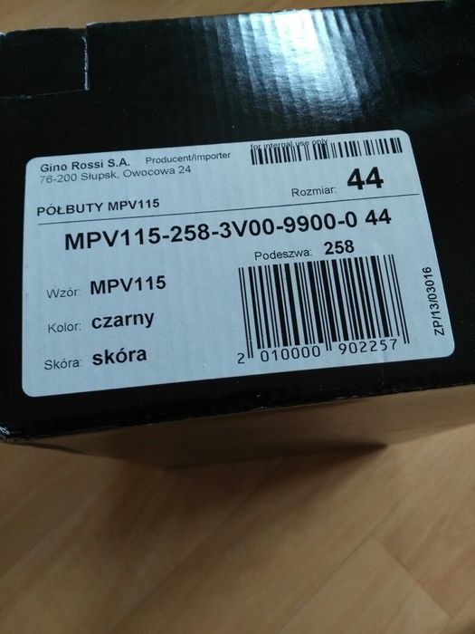 Buty GINO ROSSI r.44, czarne, męskie,nowe.