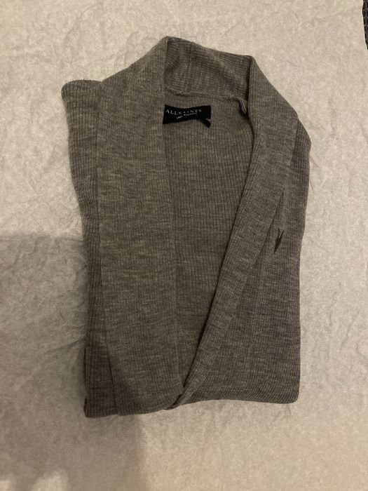 AllSaints kardigan merino szary