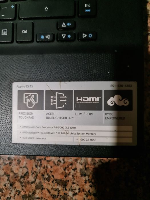 Acer aspire es15 novo