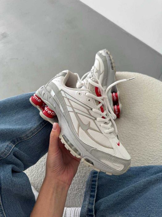 ‼️СТИЛЬНІ Кросівки Nike Shox Ride 2SP White x Supreme | Розміри 36-45