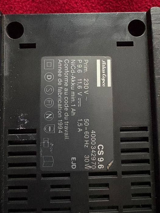 Зарядний пристрій для АКБ шуруповерта AEG atlas copco BS2E 9.6 CS 9.6