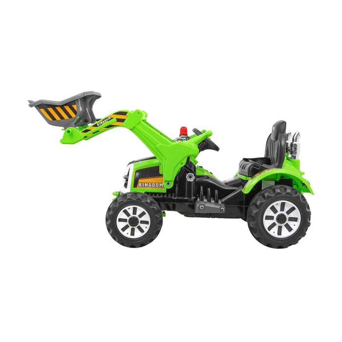 Spychacz na akumulator dla dzieci Traktor  + Ruchoma łyżka + Trąbka