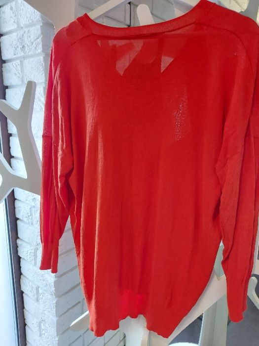 ZARA Ceglasty Sweter damski roz S