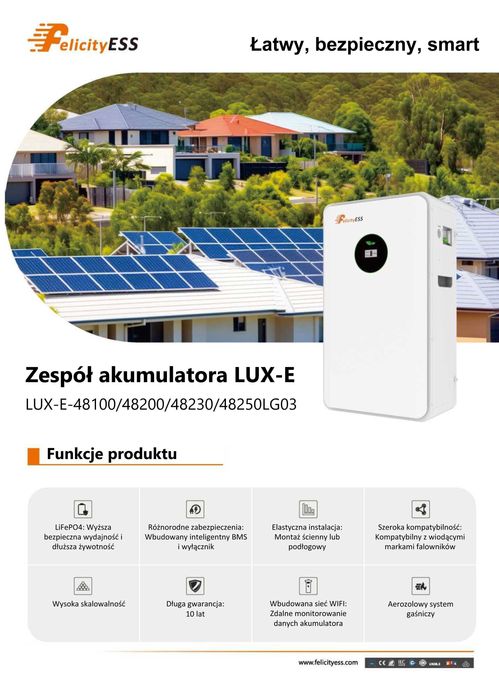 Felicity Magazyn Energii LUX-E-48100LG03 5,12kWh (niskonapięciowy)