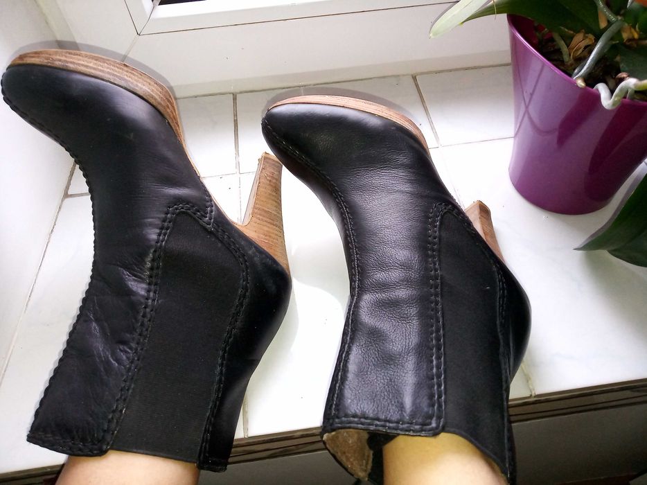 botki ze skóry ZARA r. 39