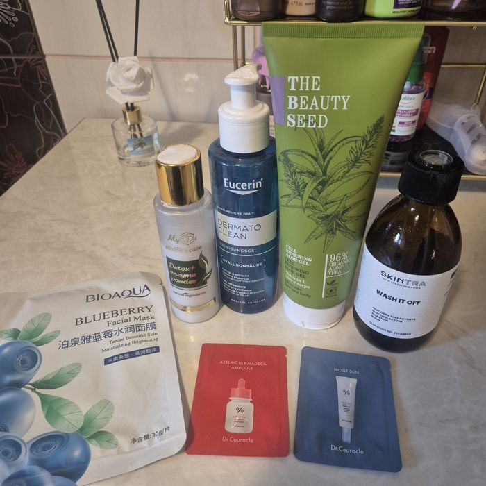 Лот доглядової косметики: Eucerin, SkinTra, Bioearth, MyIDi + тканинна маска та пробники Dr.Ceuracle