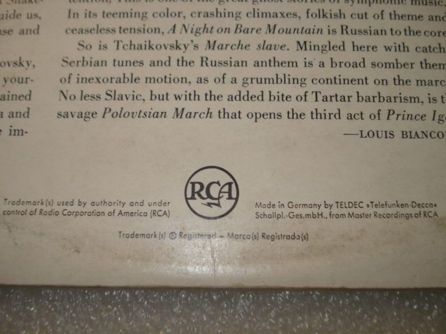Raro Vinil Fritz Reiner/Chicago Symphony Orchestra – Festival Of Russi